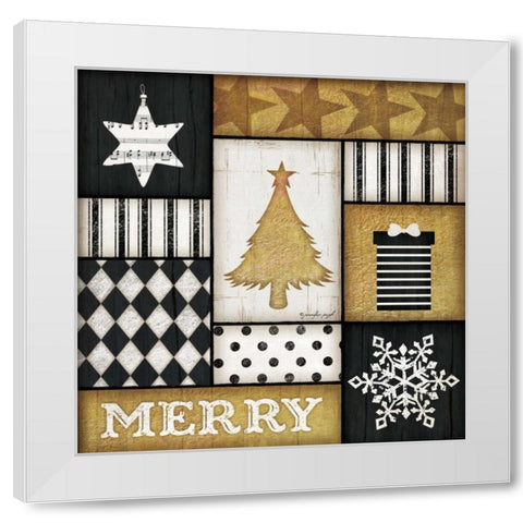 Merry Tree White Modern Wood Framed Art Print by Pugh, Jennifer