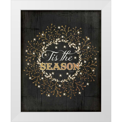 Tis the Season White Modern Wood Framed Art Print by Pugh, Jennifer