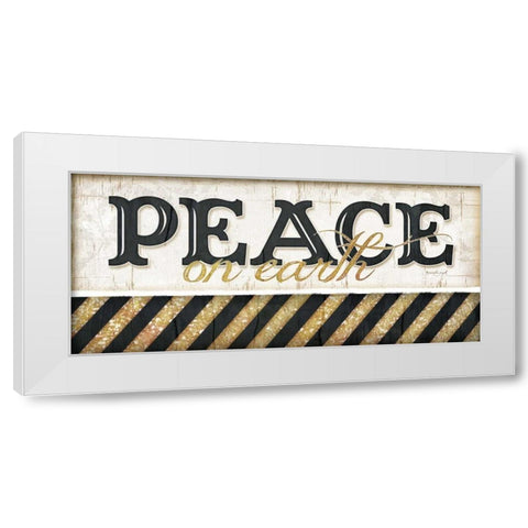 Peace on Earth White Modern Wood Framed Art Print by Pugh, Jennifer