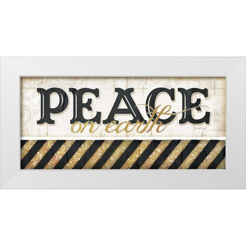 Peace on Earth White Modern Wood Framed Art Print by Pugh, Jennifer