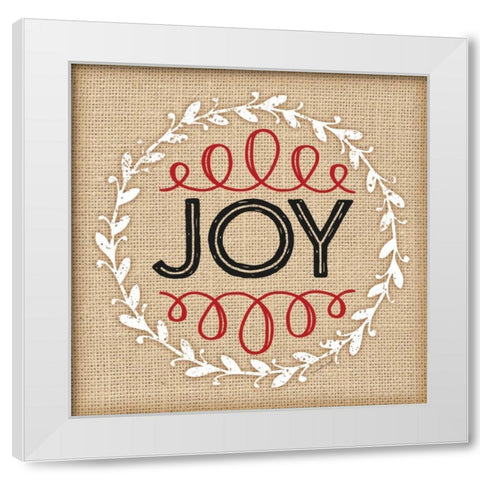 Burlap Joy White Modern Wood Framed Art Print by Pugh, Jennifer