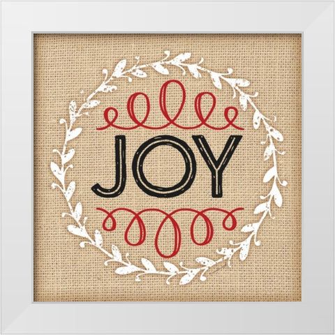 Burlap Joy White Modern Wood Framed Art Print by Pugh, Jennifer