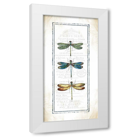 Dragonfly White Modern Wood Framed Art Print by Pugh, Jennifer