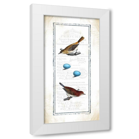 Birds White Modern Wood Framed Art Print by Pugh, Jennifer