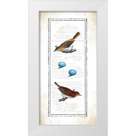 Birds White Modern Wood Framed Art Print by Pugh, Jennifer