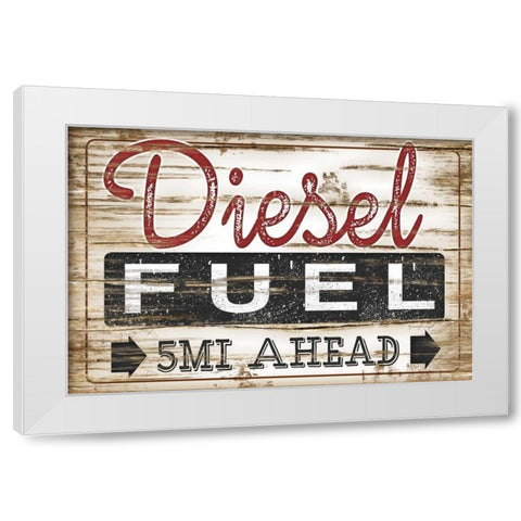 Diesel Fuel White Modern Wood Framed Art Print by Pugh, Jennifer