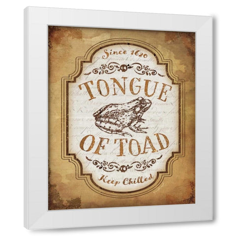 Tongue of Toad White Modern Wood Framed Art Print by Pugh, Jennifer