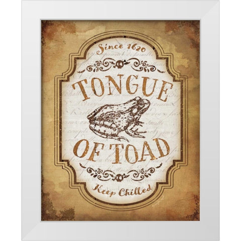 Tongue of Toad White Modern Wood Framed Art Print by Pugh, Jennifer