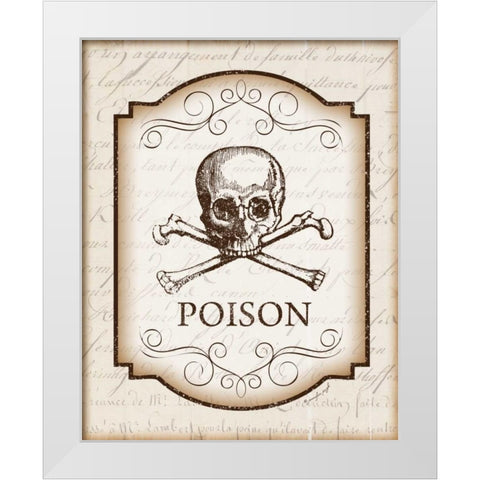 Poison White Modern Wood Framed Art Print by Pugh, Jennifer