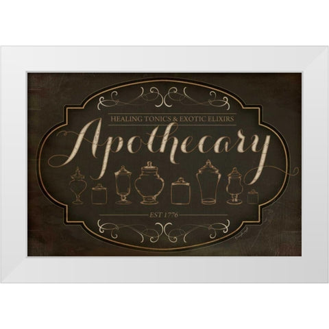 Apothecary White Modern Wood Framed Art Print by Pugh, Jennifer