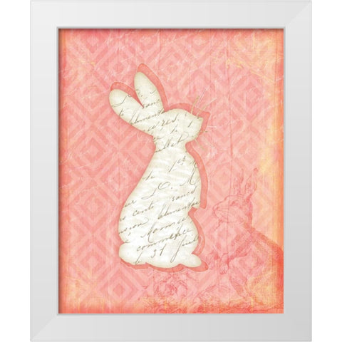 Bunny White Modern Wood Framed Art Print by Pugh, Jennifer