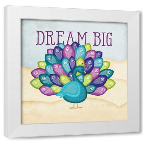 Dream Big White Modern Wood Framed Art Print by Pugh, Jennifer