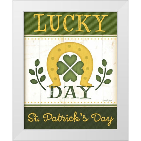 Lucky Day White Modern Wood Framed Art Print by Pugh, Jennifer