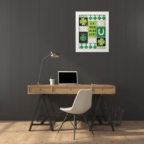 St. Patricks White Modern Wood Framed Art Print by Pugh, Jennifer