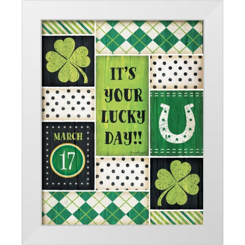 St. Patricks White Modern Wood Framed Art Print by Pugh, Jennifer