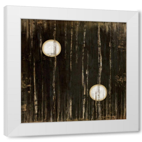 Black Two White Modern Wood Framed Art Print by Pugh, Jennifer