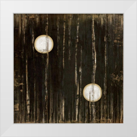 Black Two White Modern Wood Framed Art Print by Pugh, Jennifer