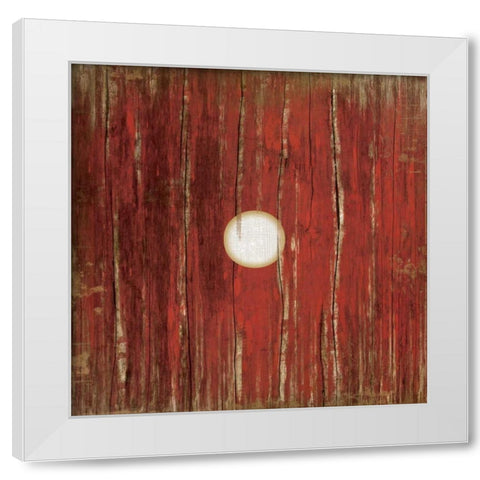 Red One White Modern Wood Framed Art Print by Pugh, Jennifer