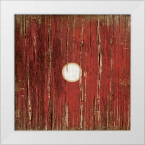 Red One White Modern Wood Framed Art Print by Pugh, Jennifer