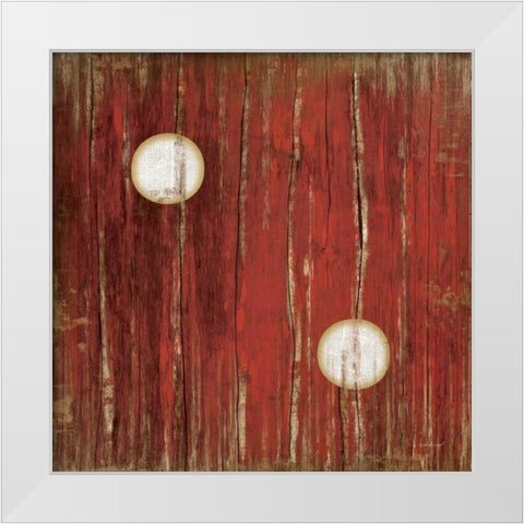 Red Two White Modern Wood Framed Art Print by Pugh, Jennifer