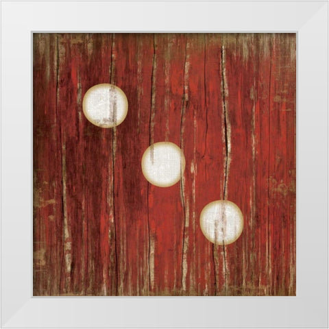 Red Three White Modern Wood Framed Art Print by Pugh, Jennifer