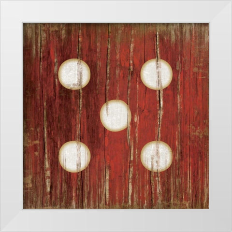 Red Five White Modern Wood Framed Art Print by Pugh, Jennifer