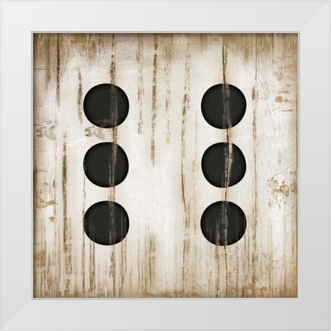 White Six White Modern Wood Framed Art Print by Pugh, Jennifer