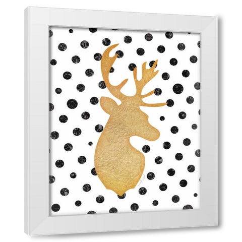 Deer I White Modern Wood Framed Art Print by Pugh, Jennifer