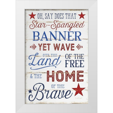 Star Spangled White Modern Wood Framed Art Print by Pugh, Jennifer