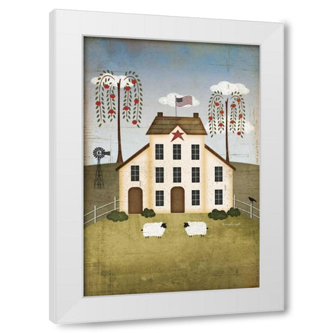 Primitive House White Modern Wood Framed Art Print by Pugh, Jennifer