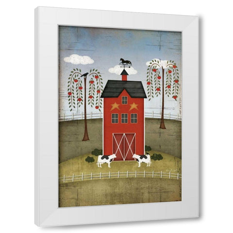 Primitive Barn White Modern Wood Framed Art Print by Pugh, Jennifer