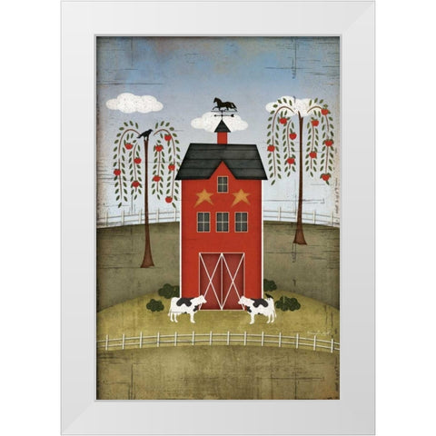 Primitive Barn White Modern Wood Framed Art Print by Pugh, Jennifer