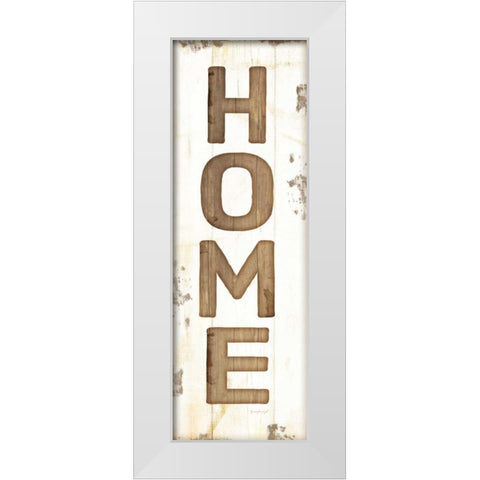 Home White Modern Wood Framed Art Print by Pugh, Jennifer