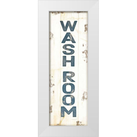 Wash Room White Modern Wood Framed Art Print by Pugh, Jennifer