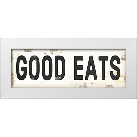 Good Eats White Modern Wood Framed Art Print by Pugh, Jennifer