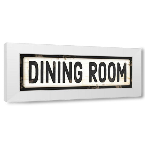 Dining Room White Modern Wood Framed Art Print by Pugh, Jennifer