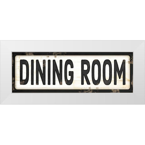 Dining Room White Modern Wood Framed Art Print by Pugh, Jennifer