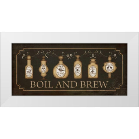 Boil and Brew White Modern Wood Framed Art Print by Pugh, Jennifer