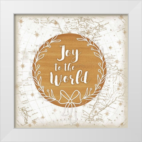 Joy to the World White Modern Wood Framed Art Print by Pugh, Jennifer