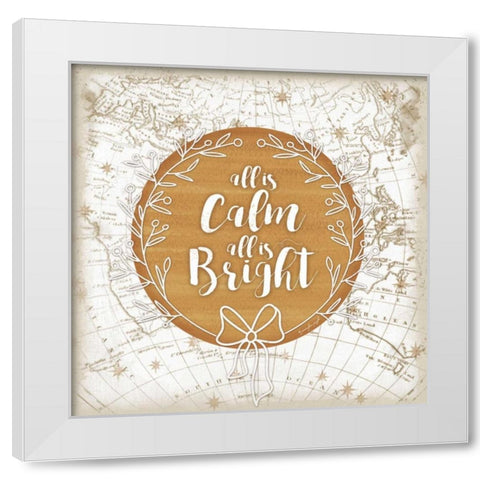 All is Calm White Modern Wood Framed Art Print by Pugh, Jennifer