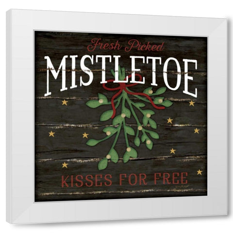 Mistletoe White Modern Wood Framed Art Print by Pugh, Jennifer