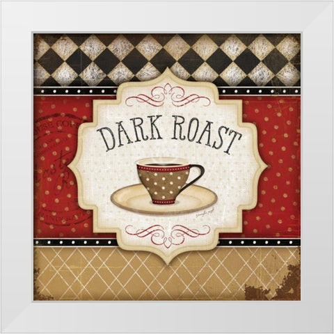 Dark Roast White Modern Wood Framed Art Print by Pugh, Jennifer