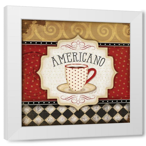 Americano White Modern Wood Framed Art Print by Pugh, Jennifer