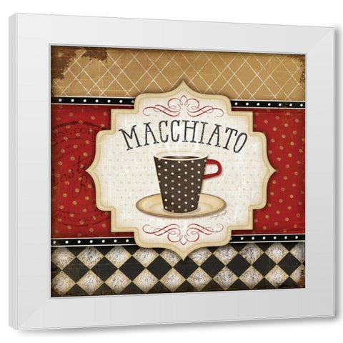 Macchiato White Modern Wood Framed Art Print by Pugh, Jennifer