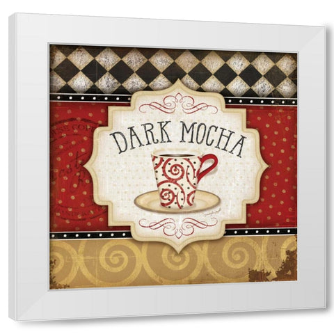 Dark Mocha White Modern Wood Framed Art Print by Pugh, Jennifer