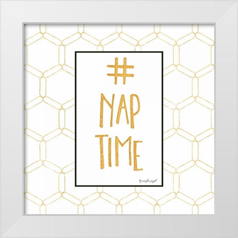 #NAP Time White Modern Wood Framed Art Print by Pugh, Jennifer