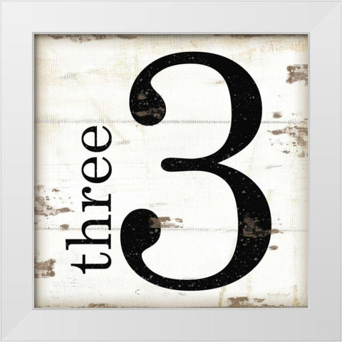 Farmhouse Three 3 White Modern Wood Framed Art Print by Pugh, Jennifer