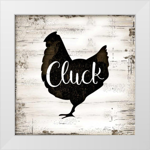 Farmhouse Chicken White Modern Wood Framed Art Print by Pugh, Jennifer