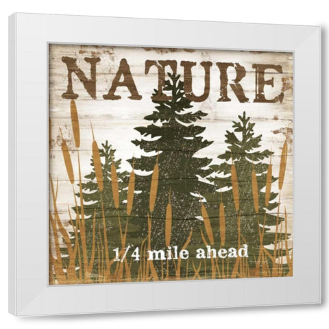 Nature White Modern Wood Framed Art Print by Pugh, Jennifer