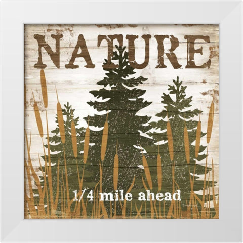 Nature White Modern Wood Framed Art Print by Pugh, Jennifer